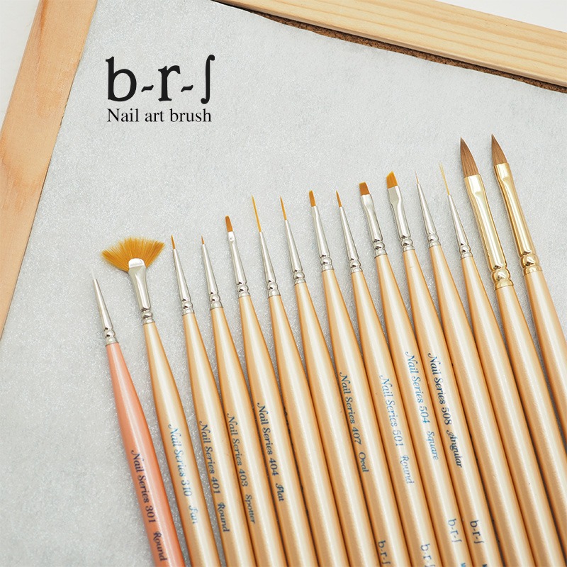 brs日本美甲笔刷彩绘拉线笔刷正品光疗笔指甲工具用品套刷多功能