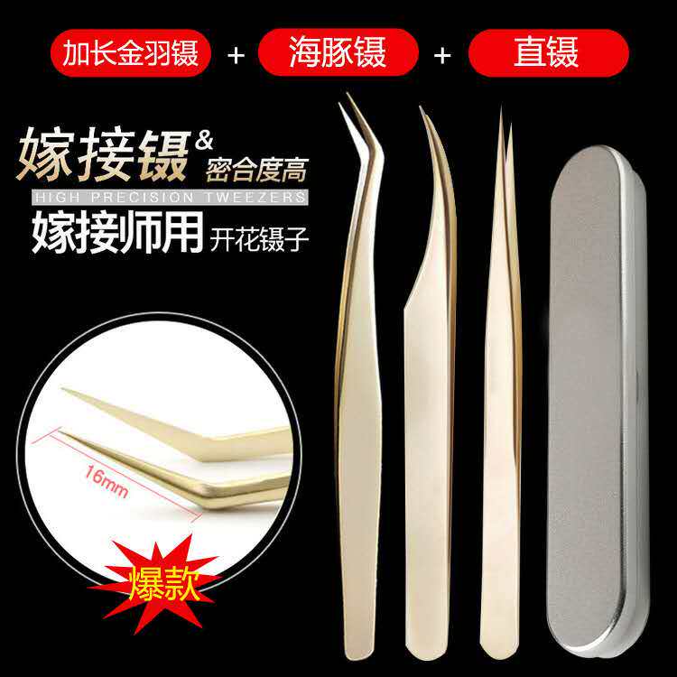 嫁接睫毛镊子美睫师专用单根开花加长嘴金羽夹海豚夹蝴蝶夹直镊子,彩妆/香水/美妆工具,化妆/美容工具,淘宝优惠券,粉丝福利购,淘宝优惠卷