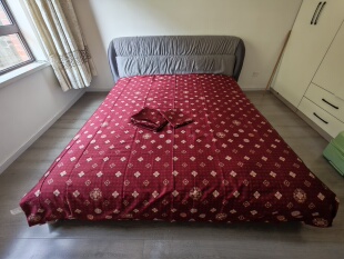 微瑕潍德云锦缎天丝棉四件套被套200X230床单240x250枕套48x74