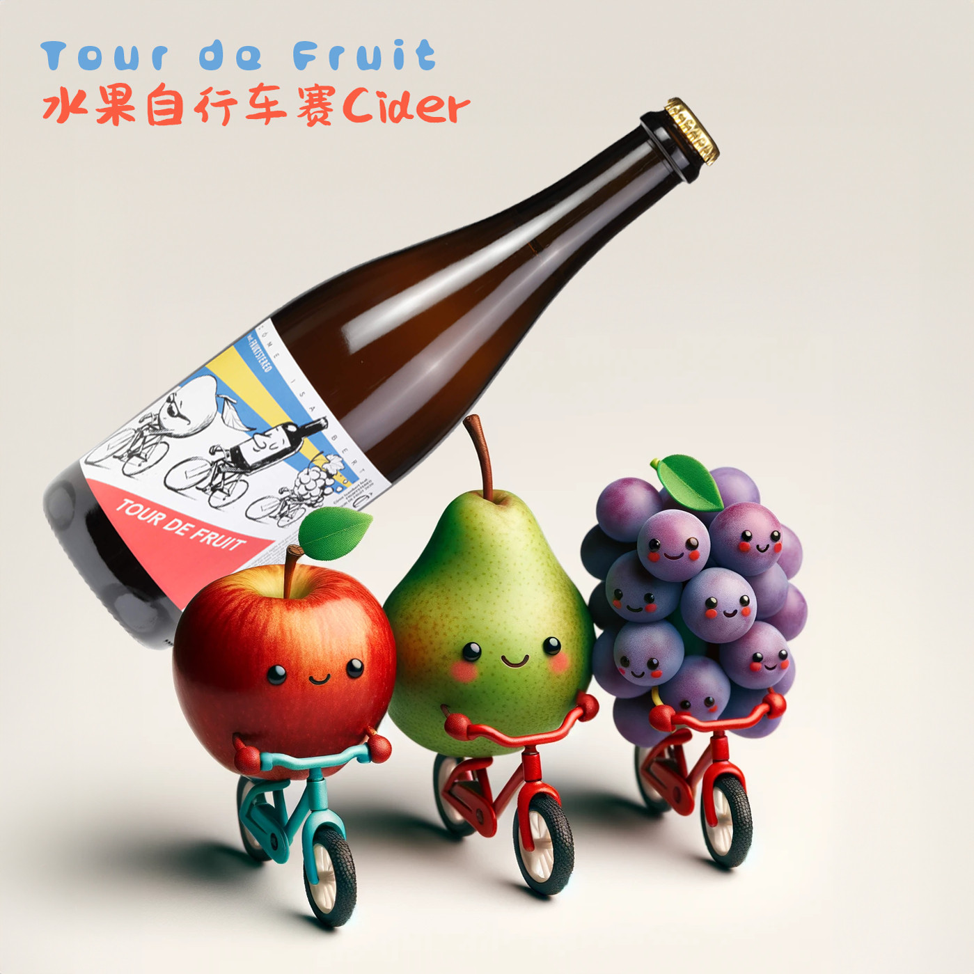 Cider/Tour de Fruit水果自行车赛起泡酒卢瓦尔河谷葡萄苹果梨