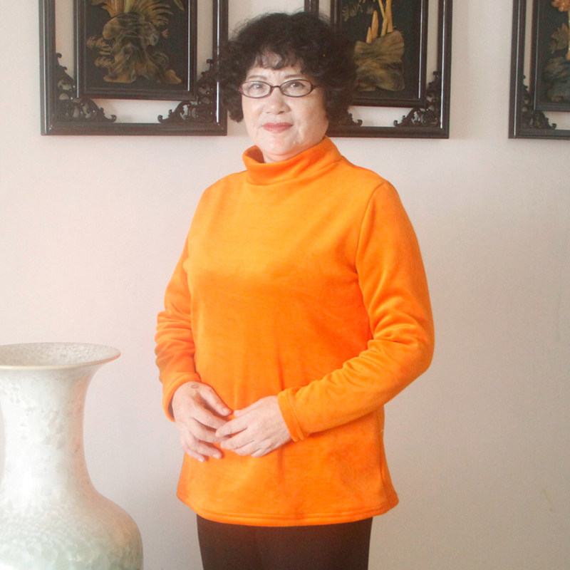 胖妈妈装加绒黄金绒加大码保暖衣