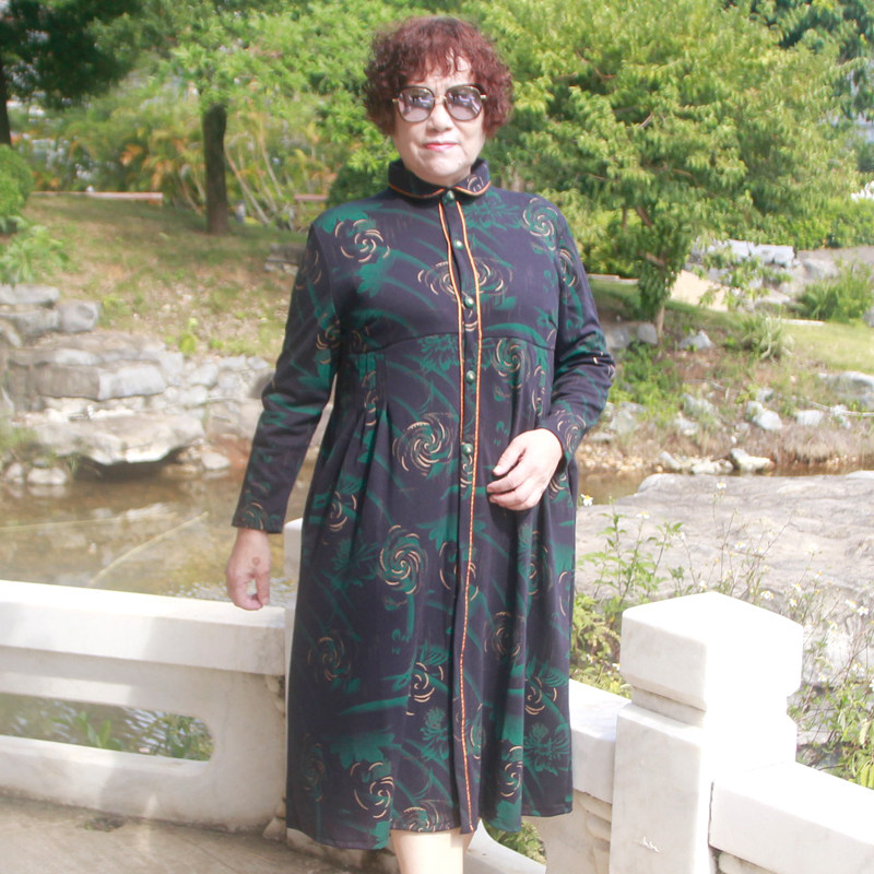 中长款女士立领单排扣加肥风衣