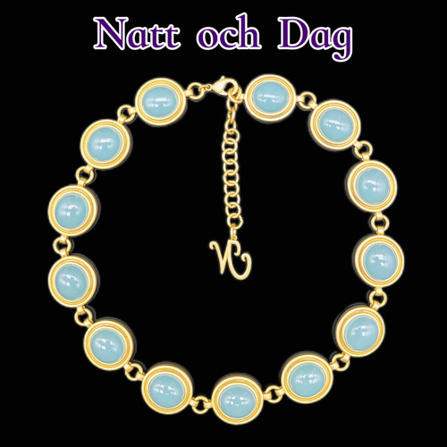 【多娜公主系列】Natt och Dag明星同款宫廷复古蓝色项链女