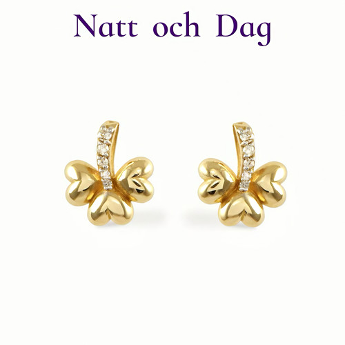 【Petit Trianon系列】Natt Och Dag三叶草轻奢耳钉女