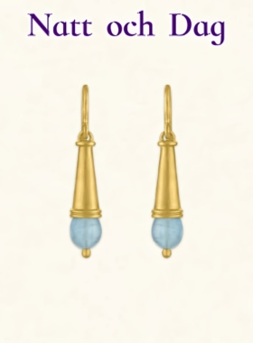 【白昼系列】Natt Och Dag高级轻奢海蓝宝耳环女小众设计感