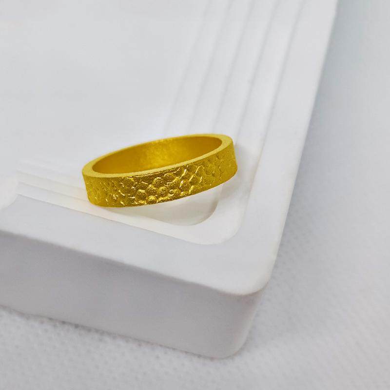 和源戒指足金999古法实心情侣戒