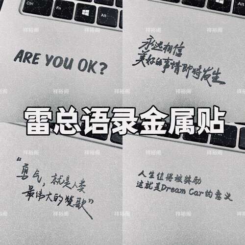 雷总雷军语录AREYOUOK金属贴笔记本电脑平板耳机金属贴纸