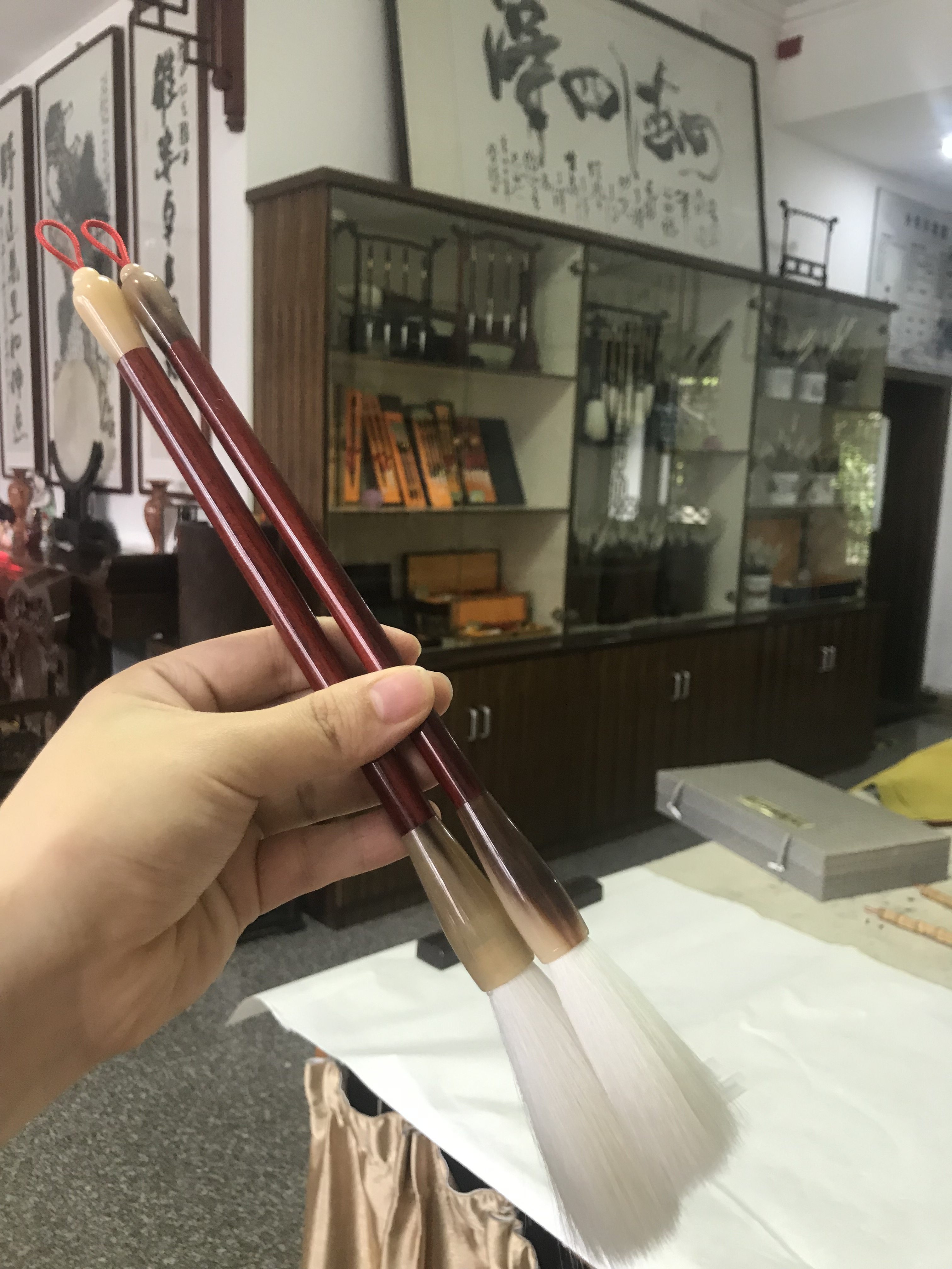 细嫩光锋纯羊毫细软羊毫毛笔善琏湖笔厂家四德笔房定制毛笔可刻字