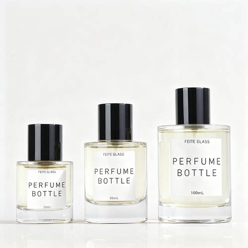 时尚透明香水玻璃瓶30ml50ml100ml圆柱瓶香水分装卡口按压喷雾瓶