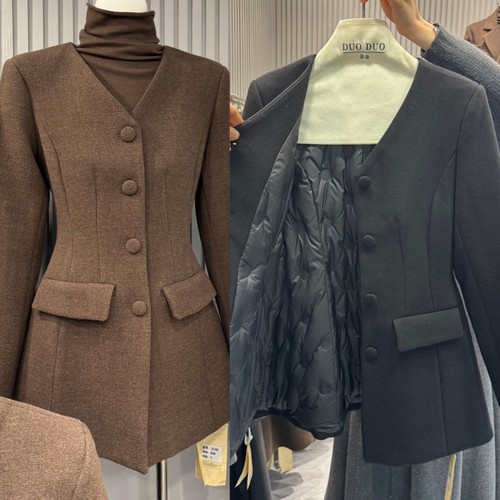 法式高级感西装羽外套连衣裙