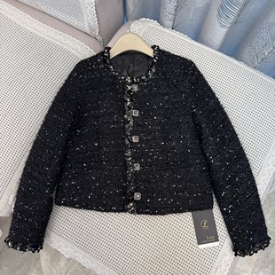 超值特价！Luo高级感法式黑色千金小香风外套贵气感气质名媛上衣