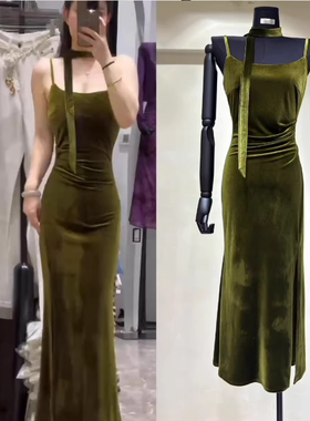 Luo 女人性感金丝绒蕾丝长裙！特价清仓！孤品捡漏！超值高品质！