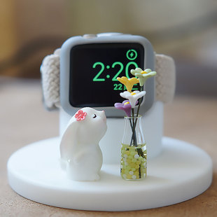 适用iwatch9充电器底座AppleWatch8 4代SE苹果手表支架可爱