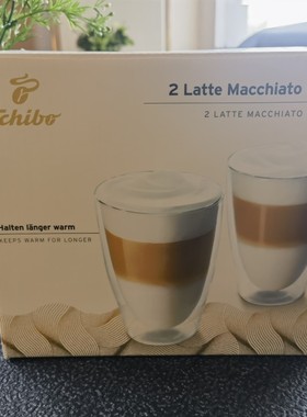 出口原单正品！德国Tchibo双层隔热玻璃杯 手工吹制