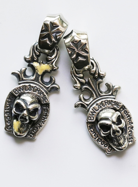 幸运马蹄铁头的店情侣纯银吊坠