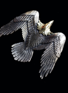 鸽子鹰吊坠金头铁头的店纯银情侣