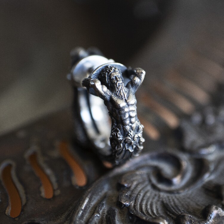 小众耳环铁头的店纯银雅典神话