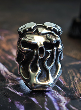 铁头的店 925银 STARLINGEARA 斯特林 朋克风 火焰神枪手戒指