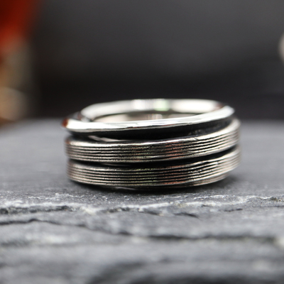 铁头的店情侣925银欧美做旧戒指