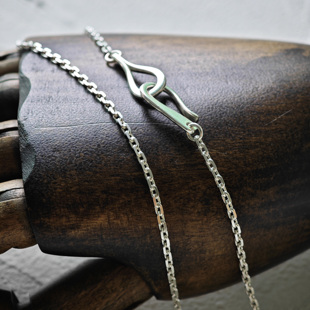 铁头的店 larrysmith拉瑞史密斯925纯银细角项链 情侣款银饰颈链