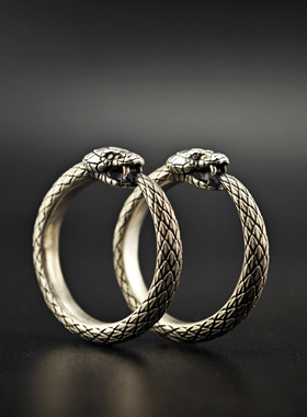 眼王蛇蟒蛇宝石戒指潮流情侣指环