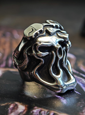 铁头的店 925银 STARLINGEARA 斯特林 朋克风 火焰神枪手戒指