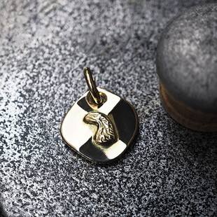 铁头的店 余文乐同款拉瑞史密斯Larrysmith全金鹰头金饼吊坠 挂坠