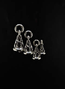 无限铃铛吊坠个性潮流复古银饰