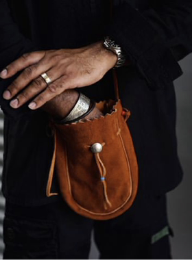 铁头的店高桥 Iron head goros 鹿皮囊 小号鹿皮包 个性款单肩包