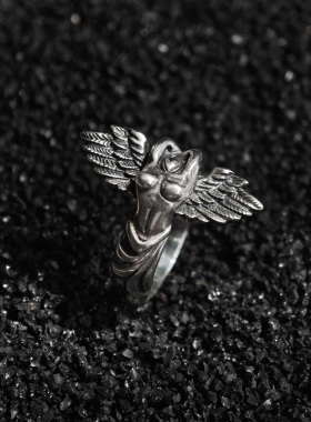 铁头的店925银复古朋克戒指