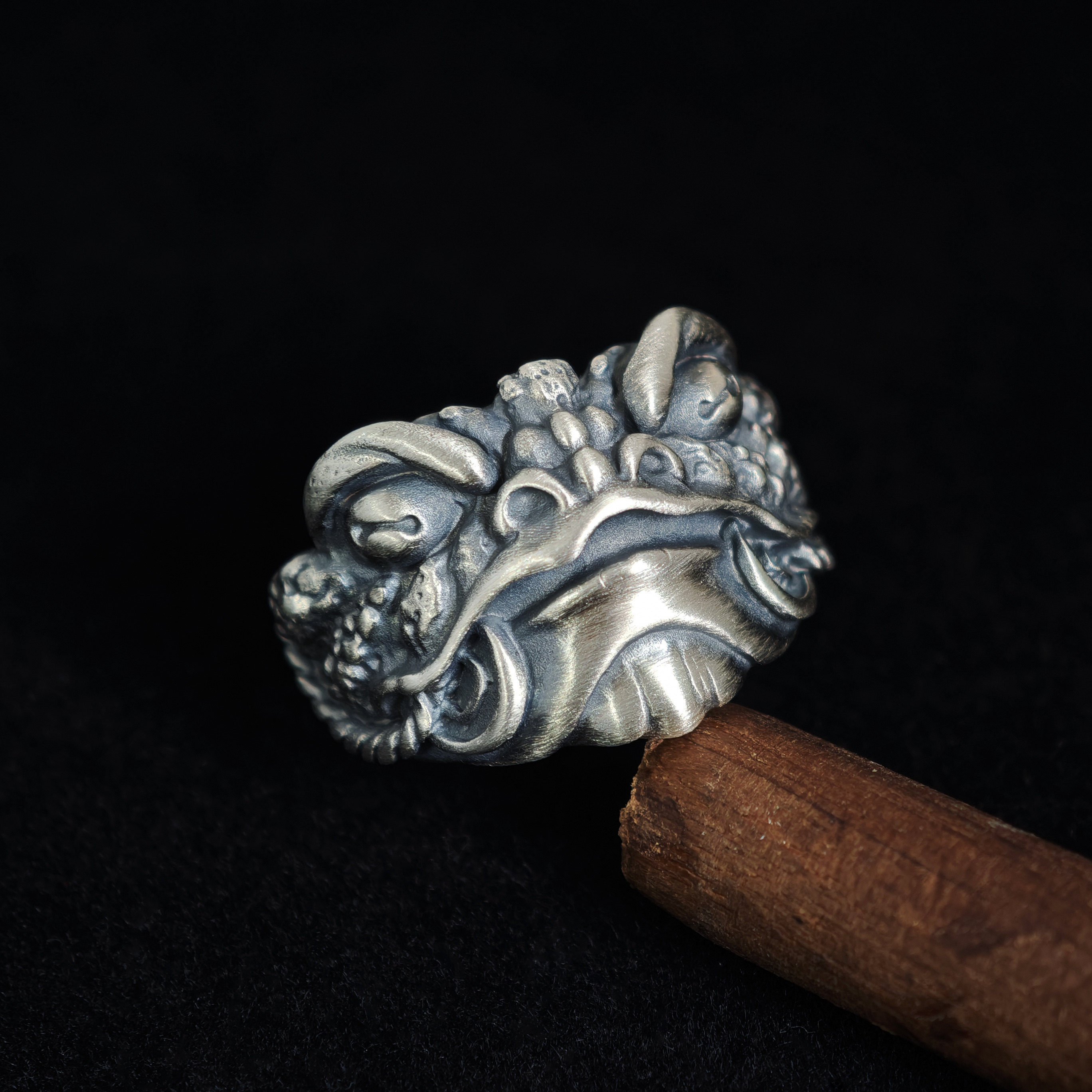 铁头的店 925银 dual flow  复古做旧风 11周年 招财金蟾戒指