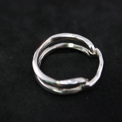 铁头的店情侣925银欧美素圈戒指