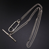 情侣款 铁头 Munchen手工锤纹回形针套扣 双层项链 店 Werkstatt