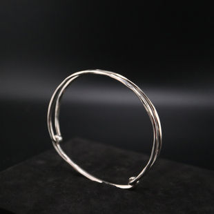 铁头的店 Werkstatt Munchen德国先锋 双环锤纹双层手镯  情侣款