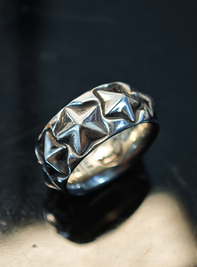 铁头的店925银 LoneOnes 复古朋克五角星情侣指环