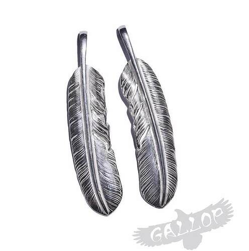 铁头的店纯银goros羽毛吊坠情侣