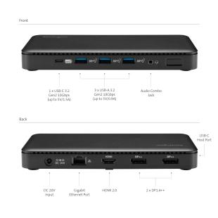 C桌面拓展9合1 美国Kensington肯辛通扩展坞三路4K视频三屏USB