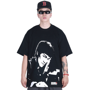 街舞小领口宽松短袖 FBS BADDEST致敬李小龙联名款 BIGGEST T恤