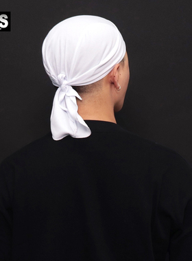 Silky durag美式嘻哈说唱网眼短款透气篮球街舞Bboy海盗黑人头巾