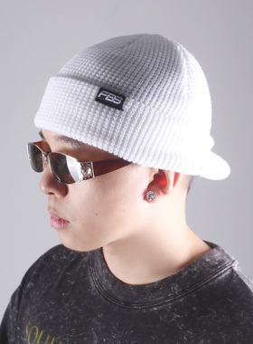 FBS 美式复古冷帽hiphop男女街头带檐毛线帽Bboy嘻哈针织鸭舌帽子