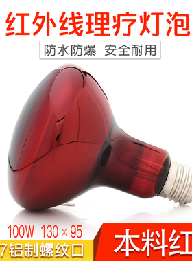 远红外线理疗仪灯泡220v100w瓦防爆加热取暖电烤美容院理发店包邮
