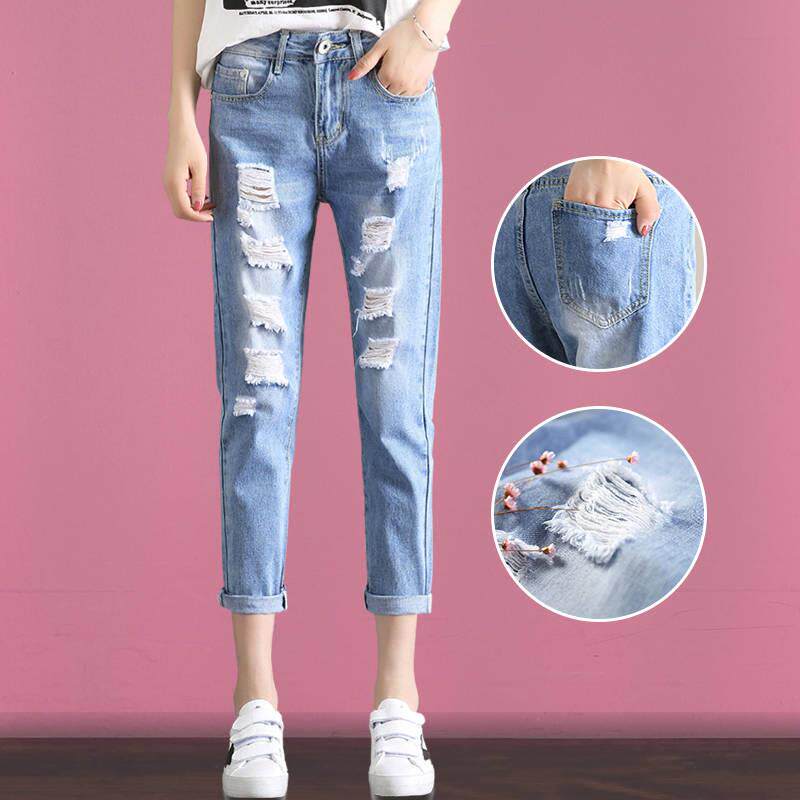 new pattern Spring and summer hole Jeans Paige Straight Broad leg Beggar trousers student Korean Edition Easy Haren pantsin the Outdoor/Mountaineer/Camping/Travel Goods , Outdoor clothing , Emergency underwear , Jackets  category - from Buy2taobao.com to provide professional Taobao agent buy service