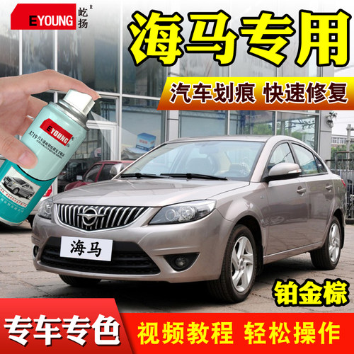海马福美来铂金棕车漆银灰自喷漆