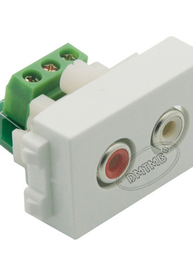 128型 地插 免焊接 2RCA 音频 螺丝压线式模块