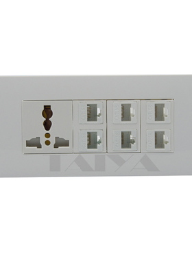 118型 中号 3孔电源 6口网络 组合面板