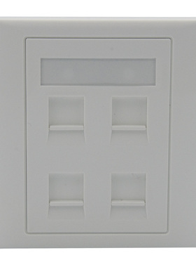 86型欧规 4口网络 免工具式 组合面板