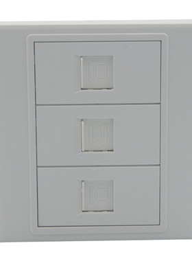 86型欧规 3口免工具网络 组合面板