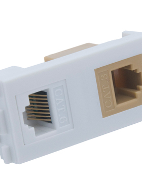 双口 CAT6 RJ45网络 CAT3 RJ11电话组合模块