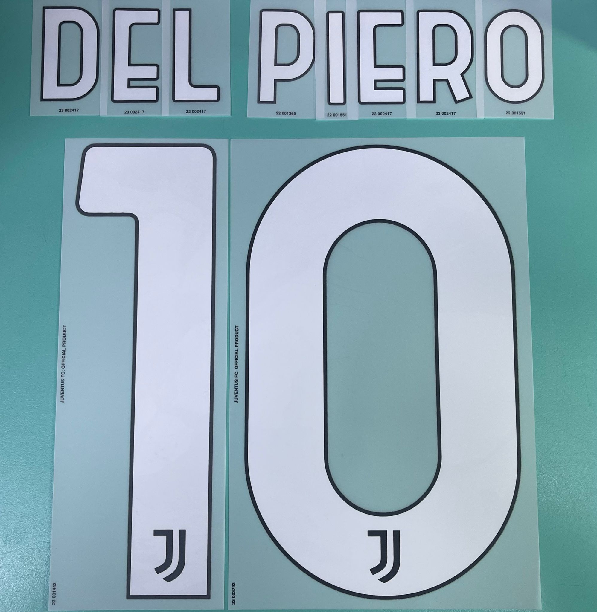 2023-24  年度 尤文圖斯 二客 原裝印字 元老賽經典#10 DEL PIERO