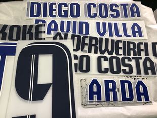 2013-14 年度 馬德里競技 主場客埸 原裝印號 散球員名 數字